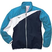 【ポイント56%還元】MIZUNO(ミズノ) トレーニングクロスジャケット ドレスネイビー×サックス Sサイズ