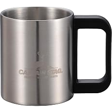 【64%OFF】【791円】 キャプテンスタッグ アウトドア ダブルステンレス 中空二重構造 マグカップ 250ml
