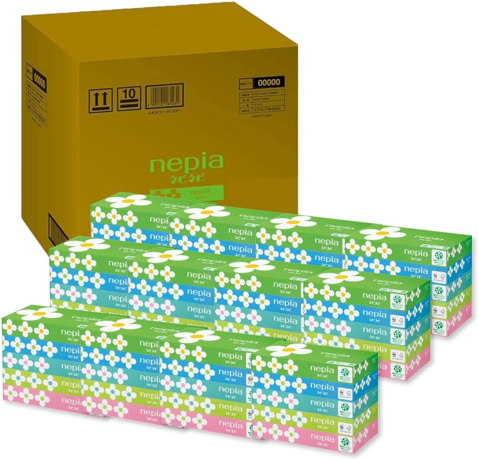 【42%OFF】【3,280円】 ネピア ネピネピ ティシュ 300枚(150組)×60箱(5箱×12パック)