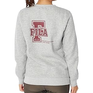【67%OFF】【1,428円】 FILA レディース バックプリント スウェット