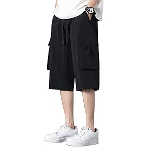 【63%OFF】【740円】 Sillictor メンズ 7分丈 ミディアムパンツ