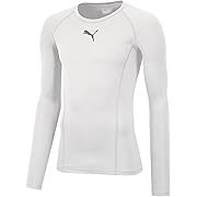 【ポイント46%還元】PUMA(プーマ)コンプレッション クルーネック 長袖シャツ メンズ ホワイト 2XLサイズ