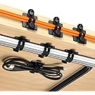 【61%OFF+ポイント5%】【実質339円】 Viaky 粘着テープ・ネジ・結束バンド対応 3way 2段階調節 シリコンバンド付き ケーブルクリップ 6個セット