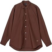 【ポイント47%還元】THE NORTH FACE(ザノースフェイス)ロングスリーブロックステディシャツ ユニセックス チップブラウン Mサイズ