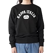 【ポイント39%還元】Kappa(カッパ)スウェット フロントロゴ カレッジデザイン レディース ブラック Lサイズ