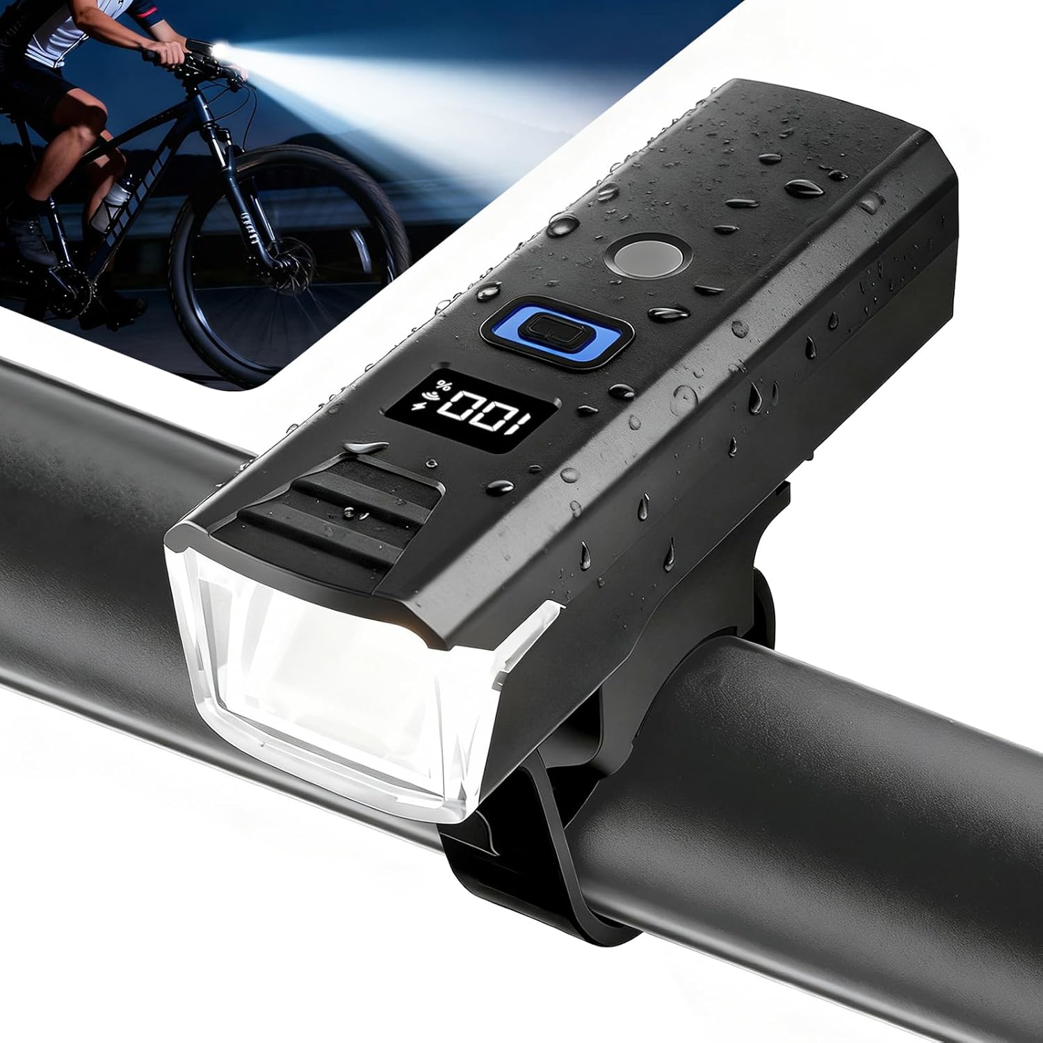 【51%OFF】【980円】 AIBOO USB充電式 超高輝度800LM 光センサー搭載 自動点灯 自転車ライト