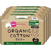 【15%OFF】コットン・ラボ オーガニック コットン おりものライナー 15㎝ 40枚 × 4個