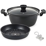 【ポイント18%還元】J-kitchens 蒸し料理 が出来る 煮物 鍋 24cm IH対応 ふっ素樹脂加工