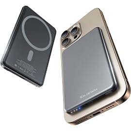 【本日最終日】【67%OFF】【999円】ULiXWH チタン素材 MagSafe対応  5000mAh  薄型 マグネット式 18W急速充電 モバイルバッテリー