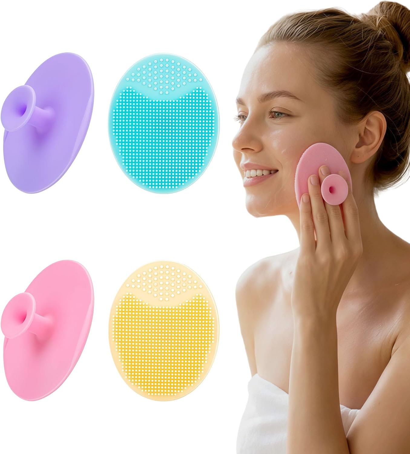 【89円】 Amazon Haul シリコン洗顔ブラシ 4本パック 【送料無料】