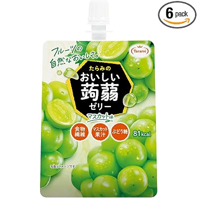 【15%OFF】たらみ おいしい蒟蒻ゼリー マスカット味/ピーチ味 150g×6個 各送料込600円(おトク便3種で567円・94.5円/個)