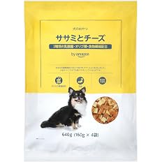 【プライム感謝祭】【60%OFF】【708円（定期便637円）】 by Amazon 犬のおやつ ササミとチーズ オリゴ糖・食物繊維配合 160g×4袋