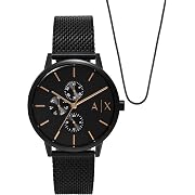 【ポイント18%還元】ARMANI EXCHANGE(アルマーニ エクスチェンジ) 腕時計 AX7162SET メンズ ブラック