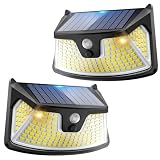 TuyLuxe センサー 屋外LEDソーラーライト 防水 1,000lm 152LED搭載 壁掛け対応 2個セットが1,499円（749.5円/個）