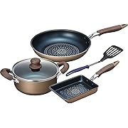 和平フレイズ ダイヤモンドコート フライパン 26cm & 両手鍋 20cm & 玉子焼き 13×18cm & ターナー ブラナーノII