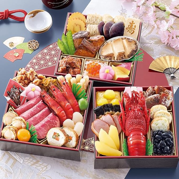 【スマイルSale】【52%OFF】【12/31日お届け】【8,988円】 スカイネット 田中屋監修おせち 彩幸 6寸三段 和風 35品目 約3人前 【送料無料】