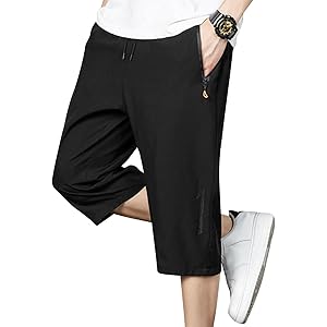 【60%OFF】【1,000円】 amatsu メンズ 接触冷感 ひざ丈ハーフパンツ