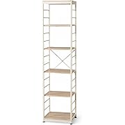 J-kitchens フリーラック6段(スリム) ナチュラル 35奥行き x 44幅 x 180高さ cm