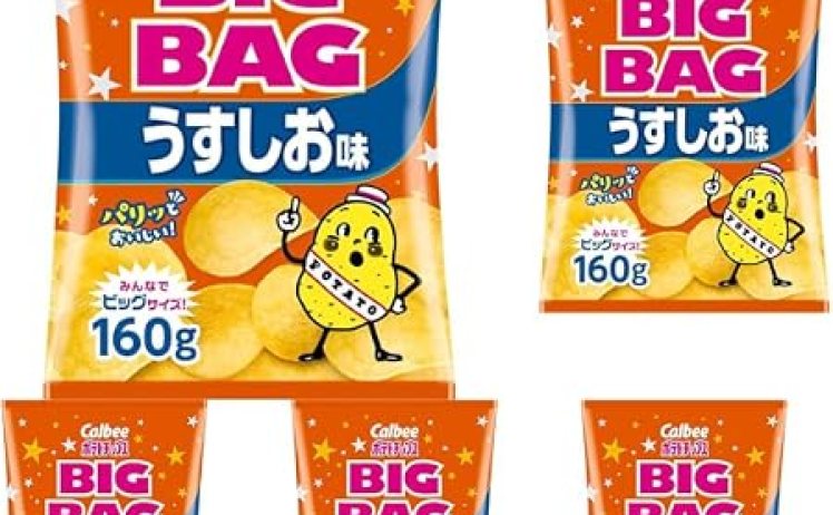 【1,265円】カルビー ビッグバッグポテトチップスうすしお味 160g × 5袋