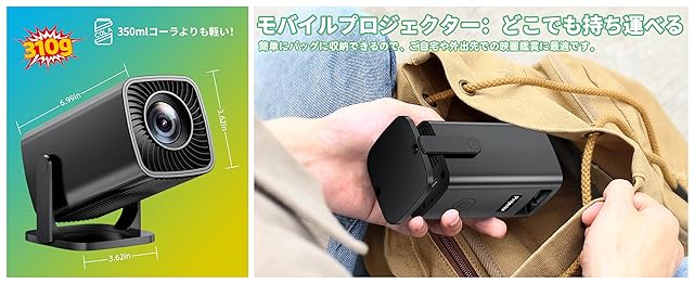 【期間限定セール+999円OFF！】Sainellor H4PRO － 270°回転対応コンパクトプロジェクターが4,999円送料無料