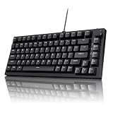 【赤軸採用75%レイアウト】AJAZZ AK820 － USキー配列ゲーミングキーボード 81キー 有線 USB-C接続 音量ダイヤル付きが5,099円送料無料