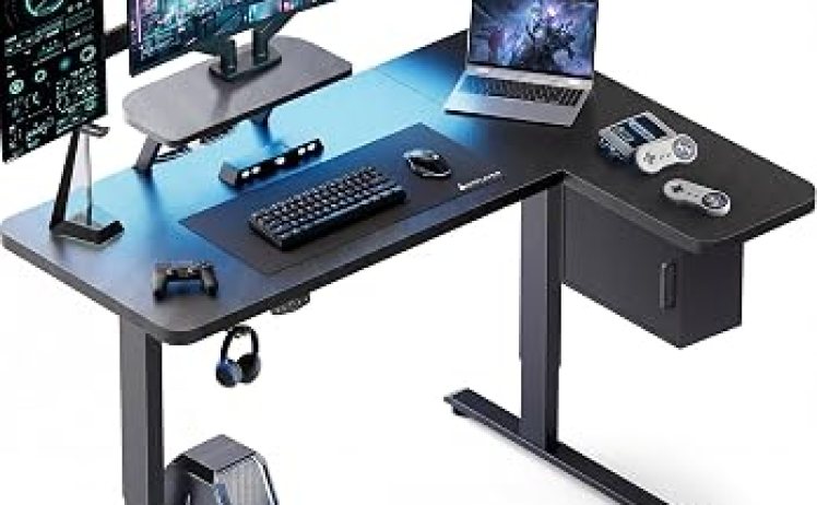 【9,199円】GTPLAYER ゲーミングデスク 電動昇降式 L型