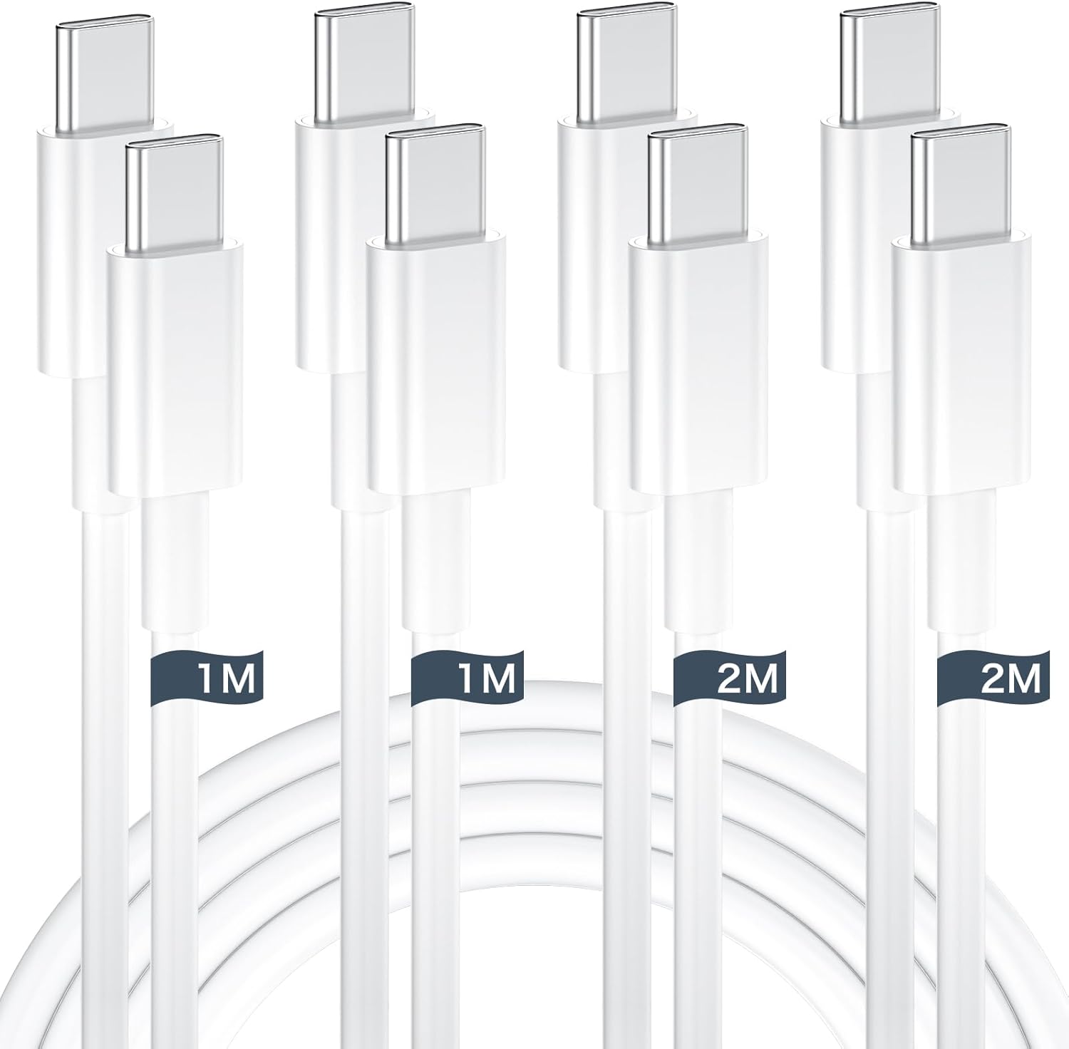 【40%OFF】【597円】 WFASQWA PD対応 60W超急速充電 USB Type-C to Type-Cケーブル 1m/2m 各2本セット