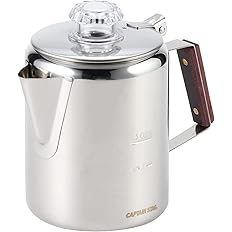 【57%OFF】【2,755円】 CAPTAIN STAG 18-8ステンレス製 コーヒーポット パーコレーター