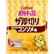 カルビー ポテトチップスザ厚切りのためのコンソメ味 55g×12袋
