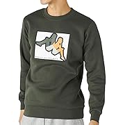 【ポイント55%還元】Kappa(カッパ)スウェット フロントロゴ 裏起毛 メンズ カーキ Mサイズ
