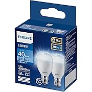 【ポイント11%還元】Philips(フィリップス) LED電球 E17口金 40W相当 昼光色 2個パック