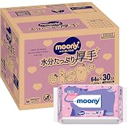 【ポイント11%還元】ムーニー おしりふき やわらか厚手素材 純水99% 詰替 1800枚(60枚入×30)無添加(アルコール・香料・パラベン不使用)日本製