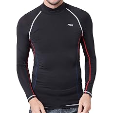 【64%OFF】【903円】 フィラ メンズ 水陸両用スポーツインナー UVカット ドライ 長袖 ハイネック コンプレッションシャツ