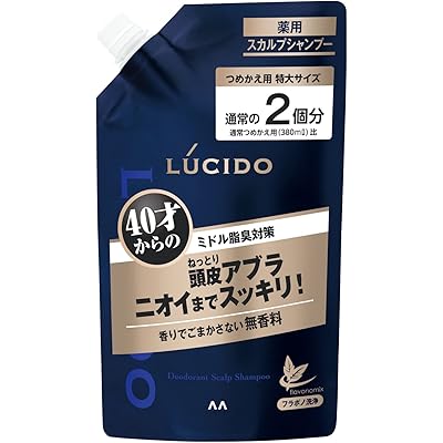 【15%OFF】【40代からのニオイ対策】LUCIDO(ルシード) 薬用スカルプ デオシャンプー つめかえ 大容量 760ml 送料込1,499円(おトク便3種で1,416円)【医薬部外品】