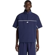 【ポイント40%還元】new balance(ニューバランス) ウーブンショートスリーブハーフジップ メンズ チームネイビー Lサイズ