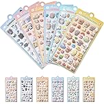 【76%OFF】【599円】 ugeletion 3D 起毛 ぷっくり立体シール 6セット