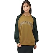 【ポイント61%還元】Converse(コンバース)COLOR BLOCK SWEAT CREW TOP レディース MUSTARD Mサイズ