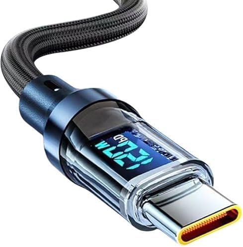 【163円】 Amazon Haul 120W ディスプレイ付き USB – USB C 高速充電ケーブル 1m 【送料無料】