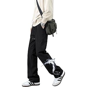 【スマイルSale】【76%OFF】【999円】 QulbltX メンズ 撥水加工 ストレッチ素材 リラックスフィット カジュアルパンツ