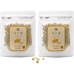 【50%OFF】【680円（定期便646円）】 薬日本堂 食べるはとむぎ 国内焙煎 ノンフライ はと麦スナック 2個