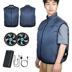 【49%OFF+40%OFF】【3,948円】 Sugeko 20000mAhバッテリー 45時間連続稼働 6段階風量 5枚羽根 3D循環送風 空調作業服 【送料無料】