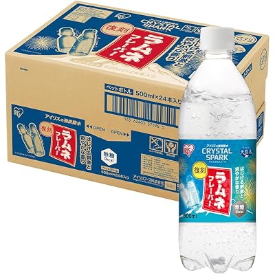 【5%OFF】【プライム会員限定】アイリスの強炭酸水 CRYSTAL SPARK ラムネフレーバー 500ｍl×24本 送料込1,137円(47.4円/本)ほか