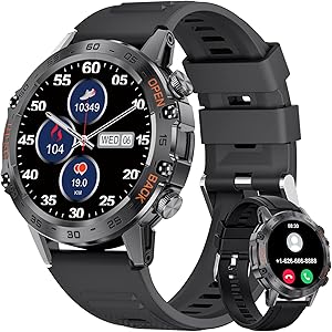 【52%OFF+ポイント20%】【実質1,667円】 LIGE 1.43インチ大画面 軍用規格 Bluetooth5.0通話 スマートウォッチ