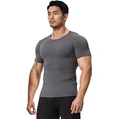【64%OFF】【500円】 Sillictor メンズ フィットネス コンプレッション トレーニングTシャツ