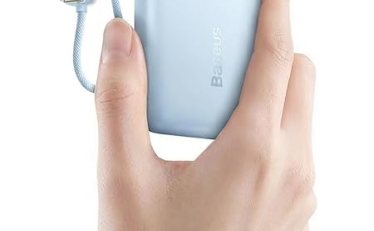 Baseus モバイルバッテリー 10000mAh USB-C ケーブル内蔵 22.5W