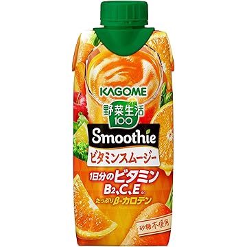 【5%OFF】カゴメ 野菜生活100 Smoothie(スムージー)ビタミンスムージー 330ml紙パック×12本