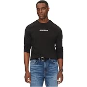 【ポイント13%還元】GUESS(ゲス)GUESS JEANS LS CN REG EMBRO TEE JBLK メンズ Lサイズ