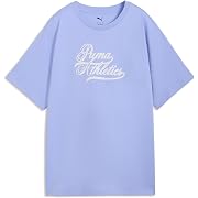 【ポイント23%還元】PUMA(プーマ) GRAPHICS リラックスド バーシティ Tシャツ レディース インテンス ラベンダー Lサイズ