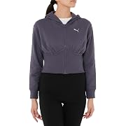 【5%OFF】PUMA(プーマ)Dare to GYM2K クロップド フルジップ フーディ レディース ギャラクティック グレー Mサイズ