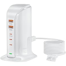【プライム感謝祭】【45%OFF】【1,199円】 VHBW USB 5ポート 35W タワーポート 延長コード 1.8m